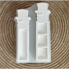 圣诞节大小雪人造型硅胶模具礼物装饰石膏滴胶模具DIY手工蜡烛制