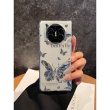 华为MATEX5手机壳新款水晶蝴蝶折叠屏matex3透明超薄保护壳matex5典藏版全包防摔高级感轻奢x3创意女款外壳