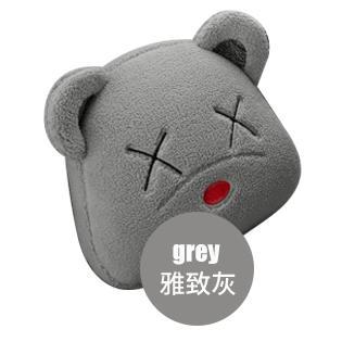 Wool pad, Aika Cute Cartoon Bear - winter-lambswool-trendy-cool-bear-lumbar-support-one-elegant-grey