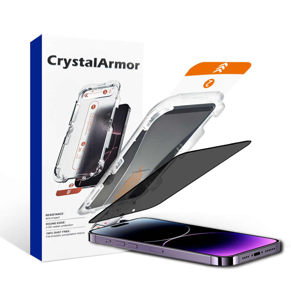 Suitable for Iphone17/16/15/14/13 Apple Dust-Free Warehouse Tempered Film Automatic Exhaust Film Anti-Peep Hd