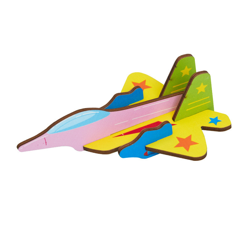 Venta al por mayor de madera 3D animal rompecabezas tridimensional bebé 2-3 años modelo animal educativo ensamblar bloques de construcción Juguetes