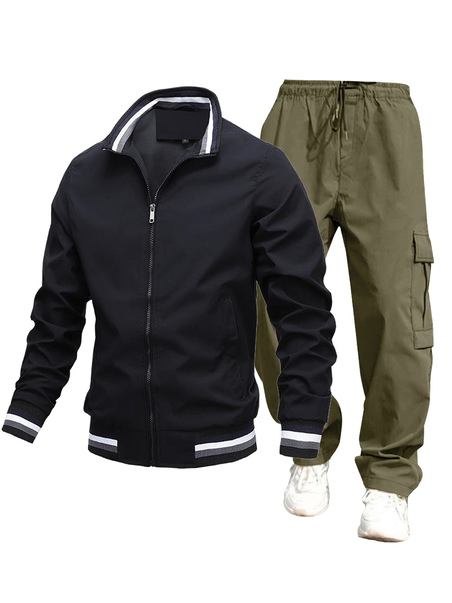 Herrenbekleidung 2024 neuer trendiger Herren-Herbst- und Winter-Freizeitmantel Modetrendmantel Herrenoberteile dünne Jacke Anzug_voghion.com
