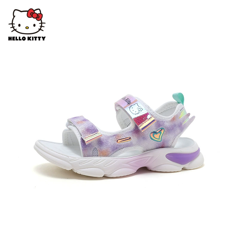 Hello Kitty, летние сандалии, нескользящая пляжная обувь, для подростков