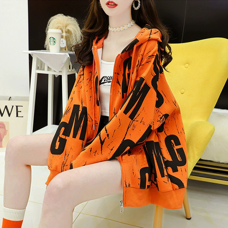 Трансграничная внешняя торговля с капюшоном свитер женский 2024 весна и осень