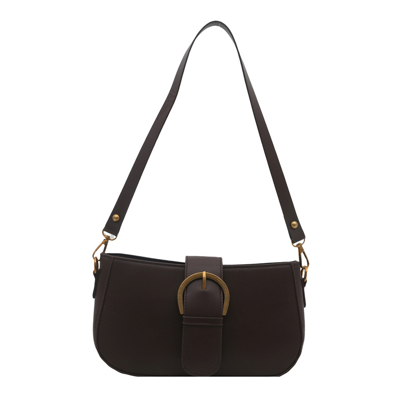 Simple retro hebilla de cinturón bolso de tendencia de mujer 2025 primavera nuevo nicho de diseño de brazo popular bolso de hombro