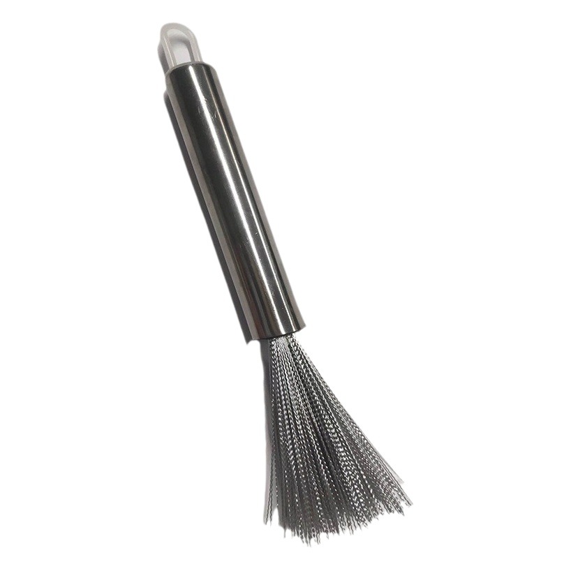 Stainless steel brush pot artifact long handle pot brush cleaning brush stainless steel brush wire brush