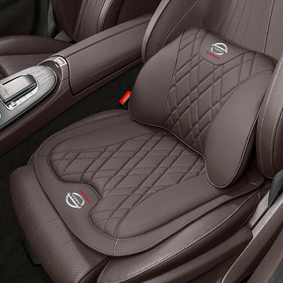Seat cushion, seat cover — Cushion, Four-Season Seat Cushion - nissan-lumbar-support-1-seat-cushion-1-mocha-brown