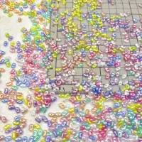 Акриловые рисовые бусы | Жемчужный арахис | 3x6mm Домашний супер-превосходный смешанный цвет DIY аксессуары браслет ожерелье полоска для украшения