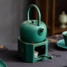 日式复古温茶壶茶炉茶具套装蜡烛加热煮茶壶温茶炉整套户外围炉