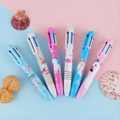 Creative Multicolor Ballpoint Pens, Multicolor Pens Combine Oil Pens, Colorful Cartoon Multitude of 6-Color Ballpoint Pens, Journal Pens, Wholesale
