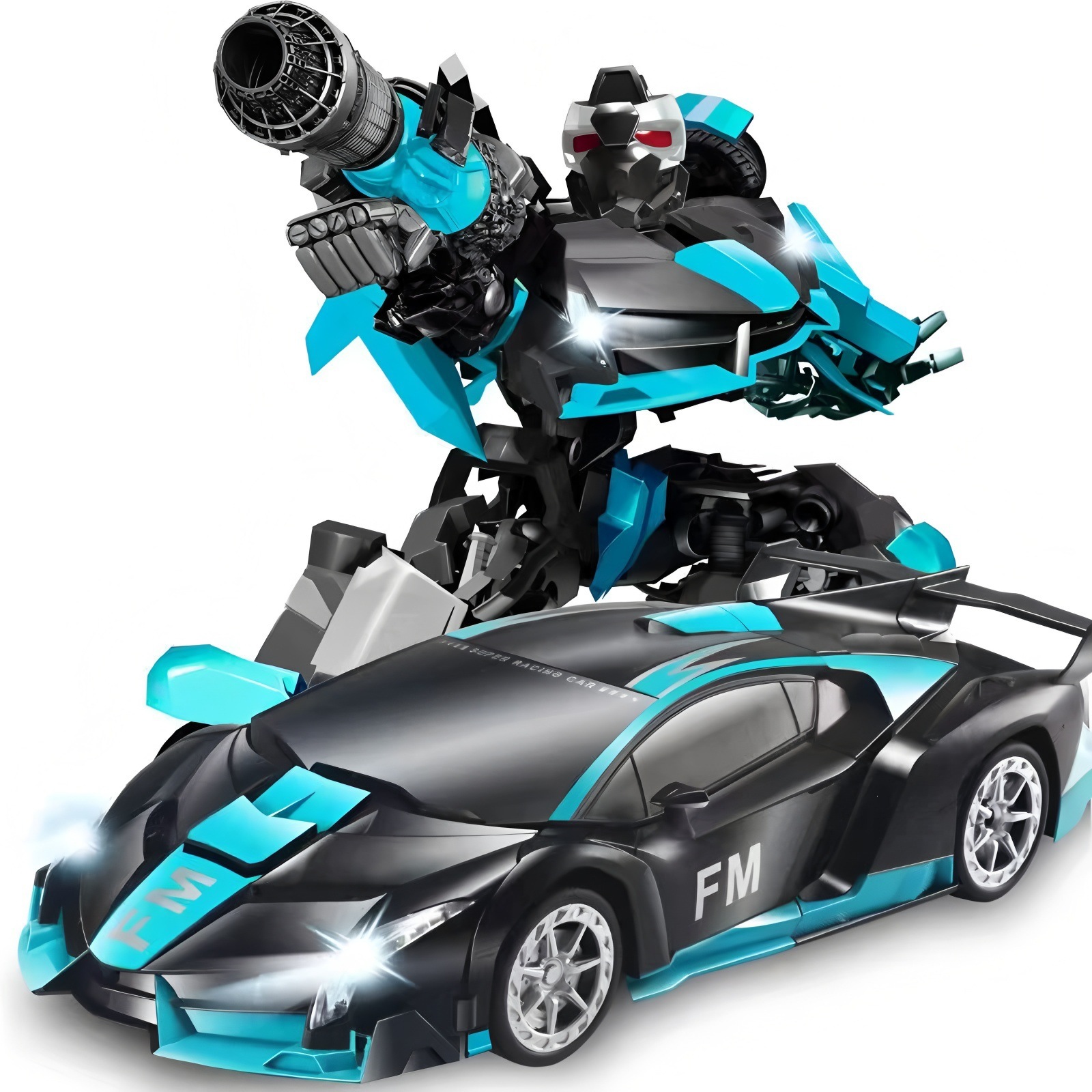Control remoto de deformación manual robot cargador de carro de carreras flotante juguetes niños regalos de coche de control remoto