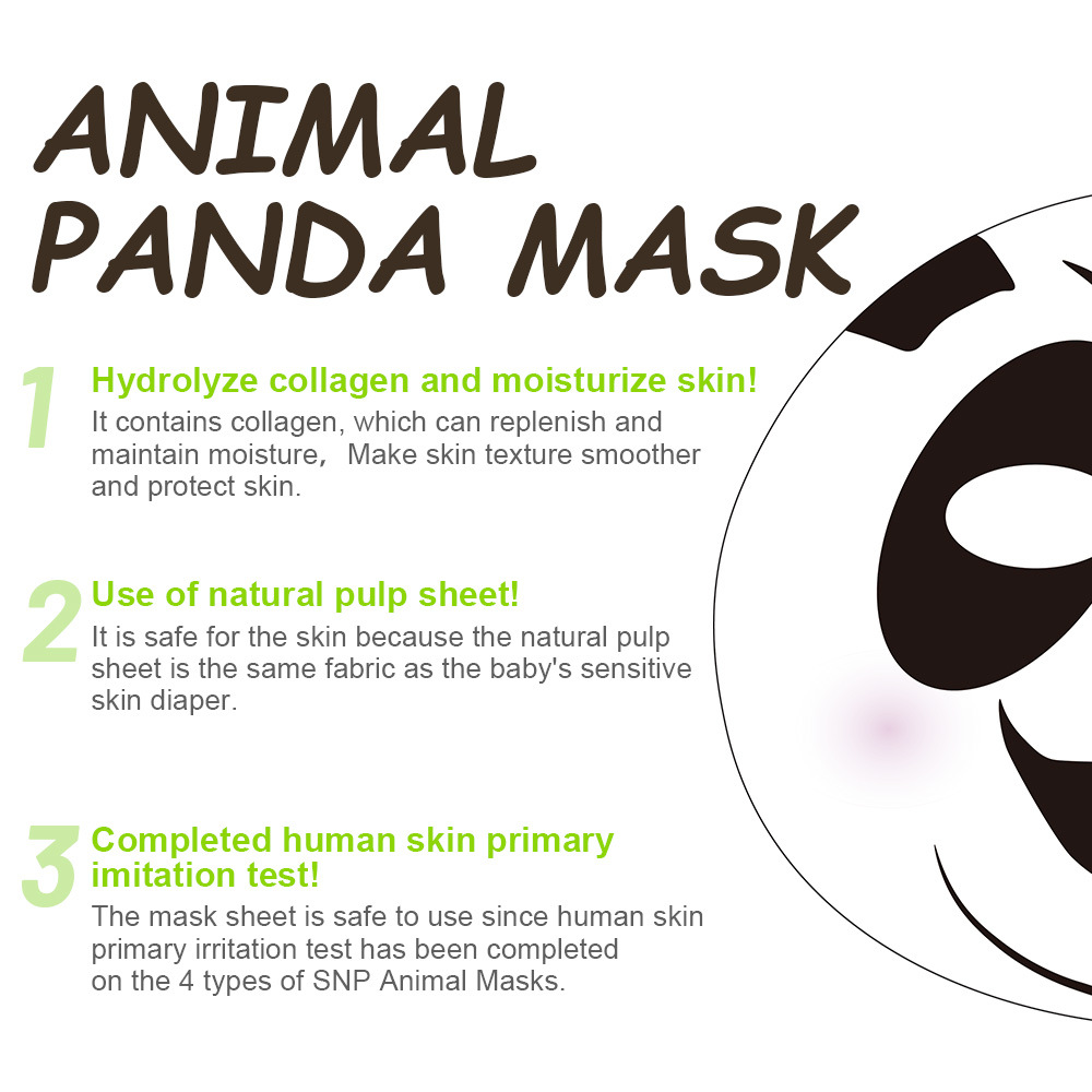 Masque facial Animal VE Panda_voghion.com