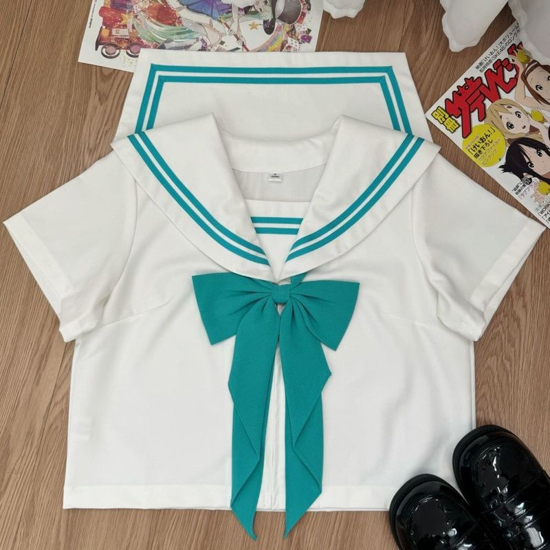 现货批发 正版原创jk制服学院风水手服可爱基础款双子百褶裙套装|undefined