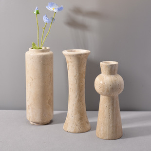 French Retro Living Room Dining Table Vase Entrance Flower Vessel House Restaurant Bar Model Room Wabi-Sabi Style Vase