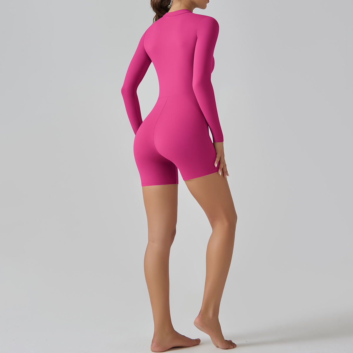 206g Weight Long Sleeve Sleeve Length Nylon, Cotton Blend Fabric Type Regular Top Length Rompers Pants Type Fitness, Running, Sports Occasion Round Neck Neckline Solid Color Pattern Simple Style, Sport Style Style Simple Style Sport Style Solid Color Nylon Cotton Blend Round Neck Tracksuit Rompers 58