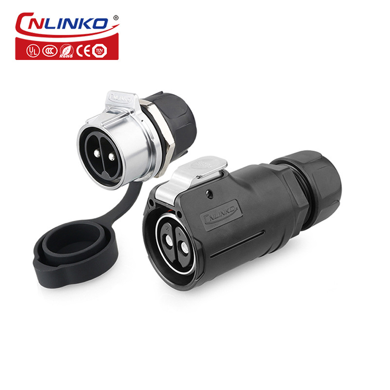 Lingke LP28 Aviation Connector, 2- or 3-Core, Single-Hole, Screw-Type Quick-Release Waterproof Plug-and-Play Connector