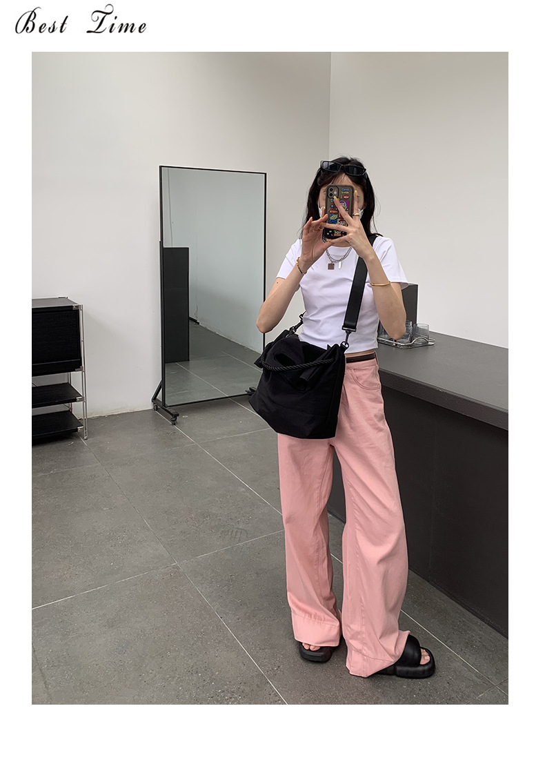 Casual bag women's trendy Oxford fabric large capacity single shoulder large bag wide shoulder strap simple woven tote bag_voghion.com