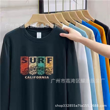 春秋季新款男士长袖t恤男青少年韩版宽松上衣男装打底衫地摊 批发