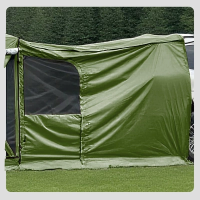 Avtomobil dam çadırları — Protection Waterproof Camping Tent - olive-green-single-rear-link-diagonal-250cm-small-size-5-7-people
