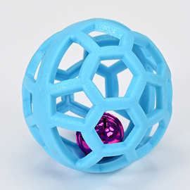 镂空球带铃铛宠物玩具TPR塑胶球玩具泰迪柴犬金毛铃铛球狗狗玩具