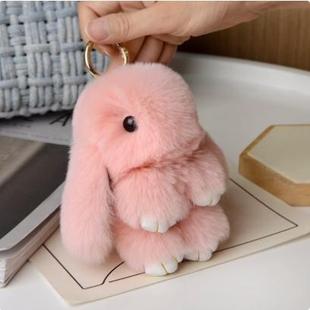 Plush Toy Stuffed Rabbit Doll Pendant Cute Little Rabbit Lop-Eared Rabbit Backpack Mini Cute Keychain