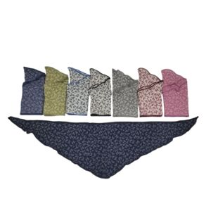 Korean Style Floral New Small Triangle Scarf Artistic Hair Belt Cotton and Linen Japanese Style Fashion All-match Multi-function Wholesale