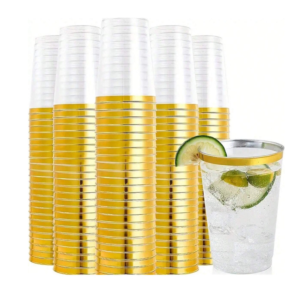 10OZ/300ml 골드 림 컵 1개