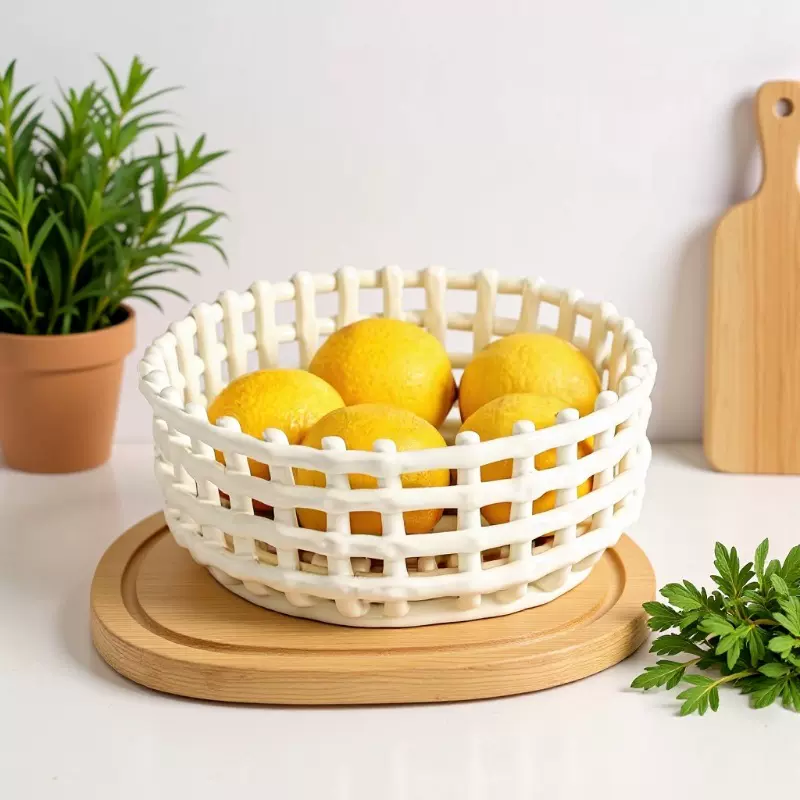 跨境编织工艺水果篮家用果盘托盘塑料水果蔬菜沥水篮零食面包收纳