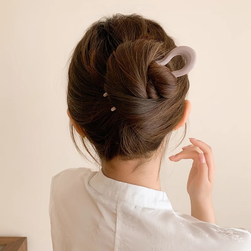 Pein nuevo estilo chino en forma de U pinzas de cabello para mujeres cabeza fijación artefacto mágico 2024 nuevo pinzas de cabello detrás de la cabeza enchufe adorno