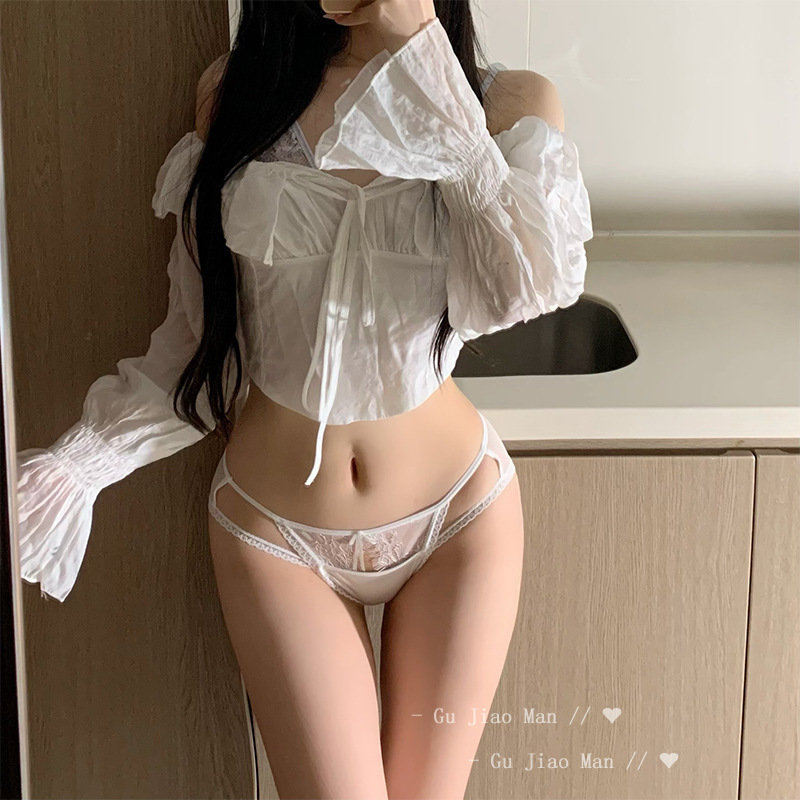 高級軽豪華 ~ レトロフレンチセクシーレース少女パンツ純欲細みベルト美腰通気無痕三角パンツ|undefined