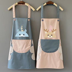 Home Kitchen Waterproof Oilproof Cute Apron Women Fashion Korean Version Adult Workwear with Logo Printing and Text