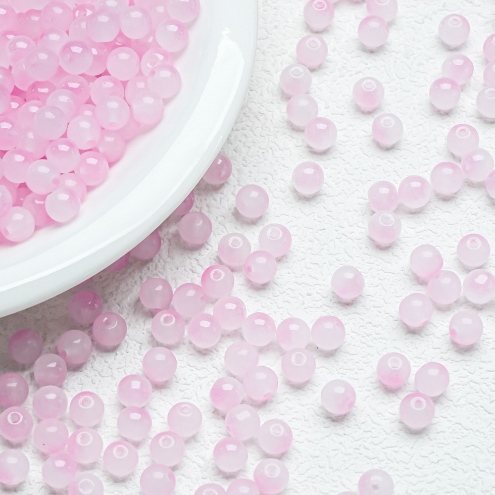 10mm de dos colores de gradiente de perlas de vidrio collar pulsera hecha a mano DIY pulsera cuentas redondas accesorios al por mayor