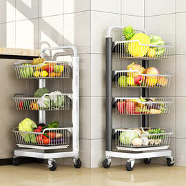 TXHR厨房蔬菜置物架落地多层不锈钢家用加厚多功能放菜架子水果收