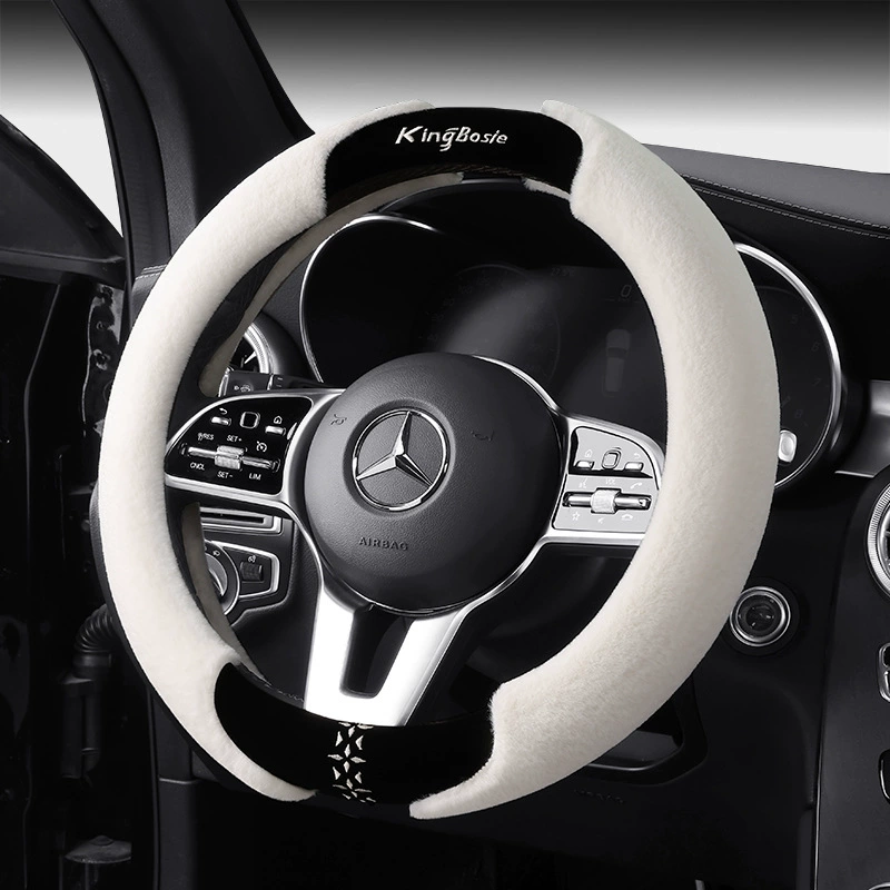 Зимний чехол на руль автомобиля, плюшевый теплый нескользящий короткий бархатный норковый бархат, высококачественный мужской и женский Новый чехол для автомобильных ручек, поколение волос