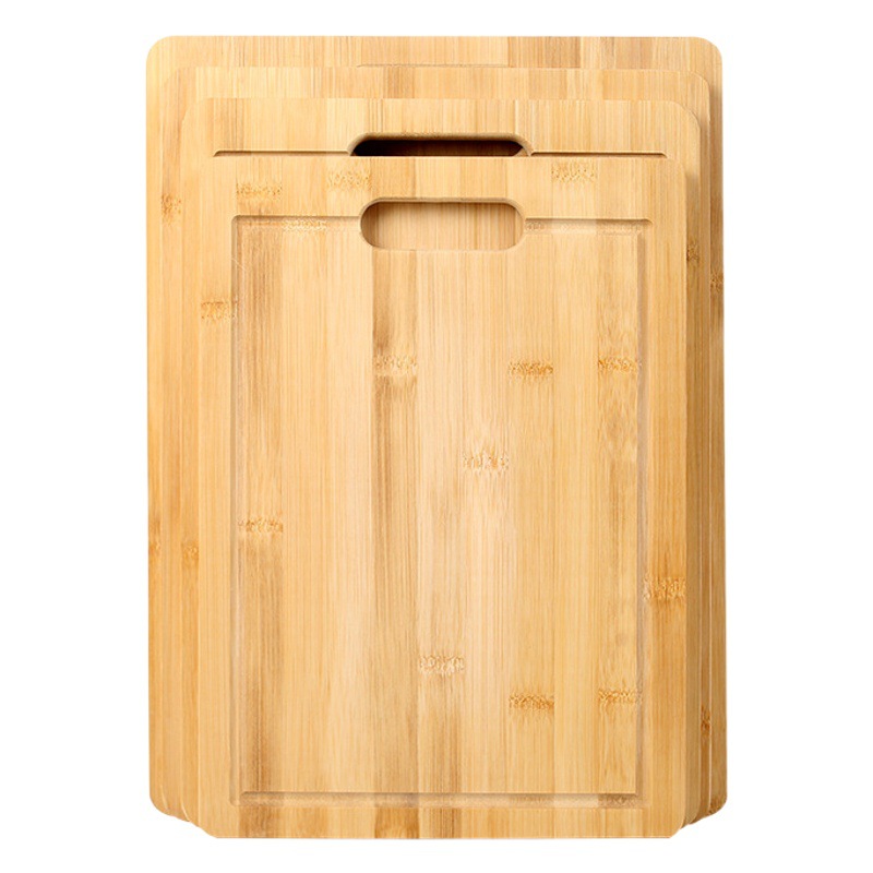 Tablero de corte de bambú engrosado tablero de corte de bambú para el hogar tablero pegajoso tablero de corte de fruta con fregadero tallado LOGO fábrica en stock al por mayor