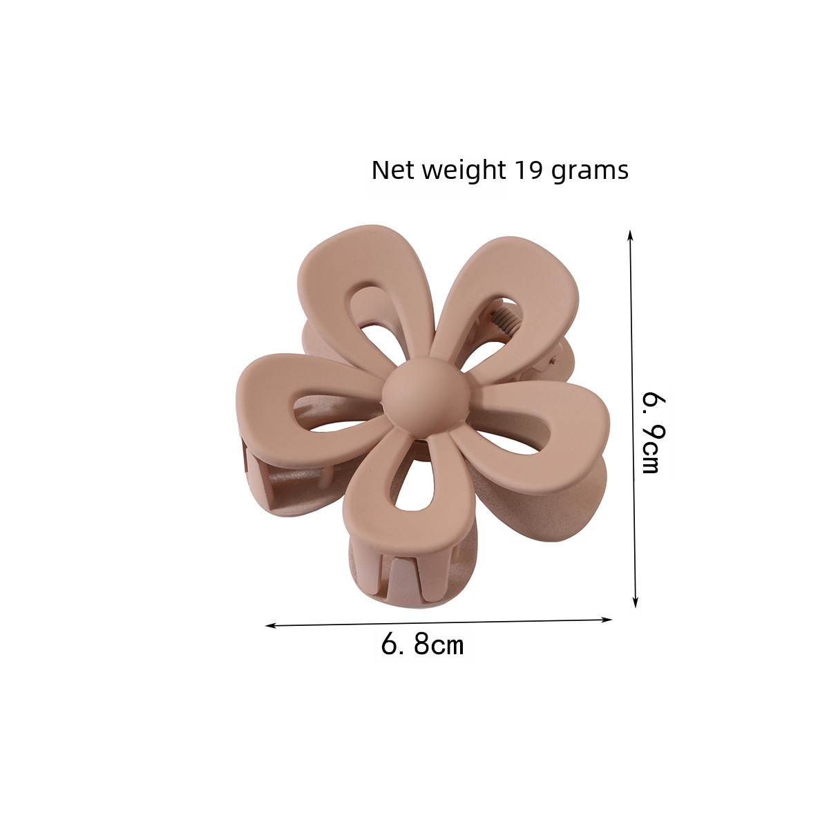 Uus õõnes suurte lilledega haaratsiklamber, jäätunud akrüülist haiklamber, naiste juukseklamber, seljaotsa haarats, hulgimüük_voghion.com