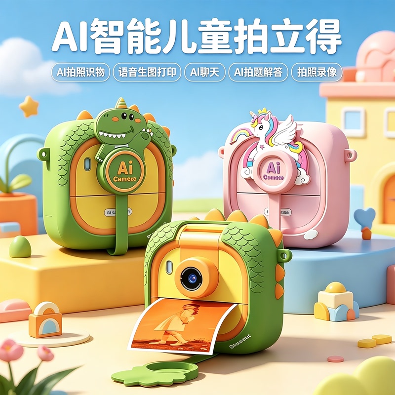 Smart Ai Instant Camera for Children That Can Take Photos and Print Color Photos, Ai Camera Toy, a Gift for Children's Day Smart Ai Instant Camera for Children That Can Take Photos and Print Color Photos, Ai Camera Toy, a Gift for Children's Day