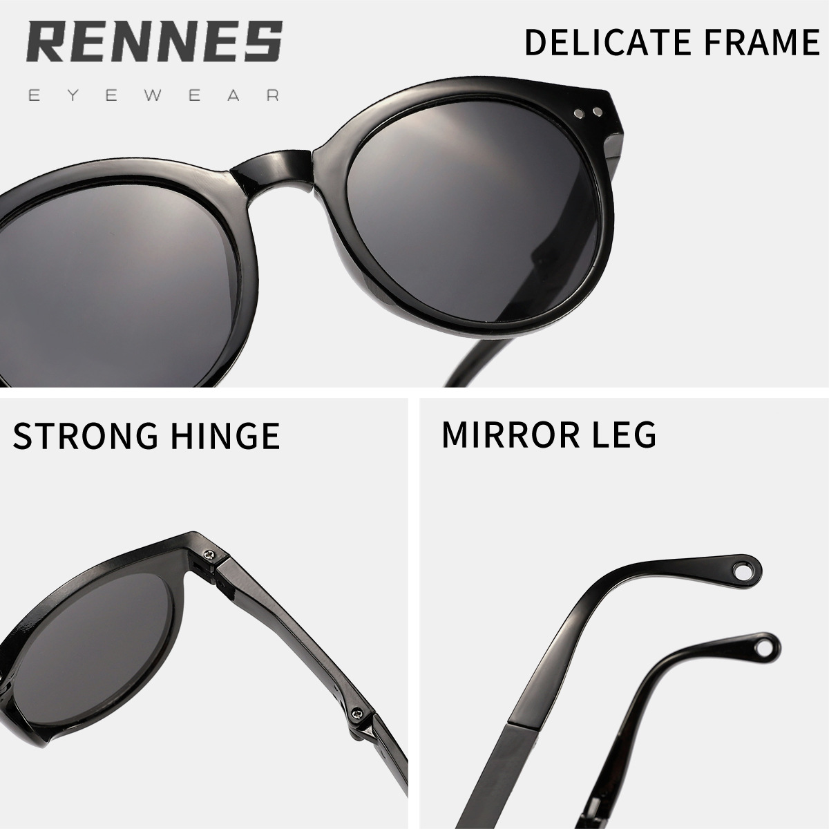 Nuevas gafas de sol para exteriores plegables con marco redondo para niños transfronterizos para hombres y mujeres gafas de sol color caramelo para bebés Sunglass