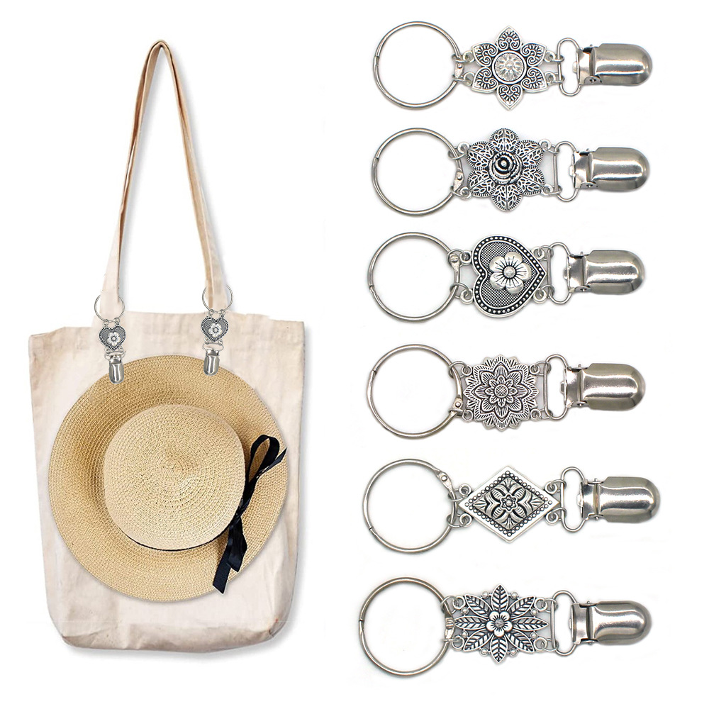 歐美新款旅行帽夾戶外背包行李收納夾多用途草帽夾便攜帽子配件