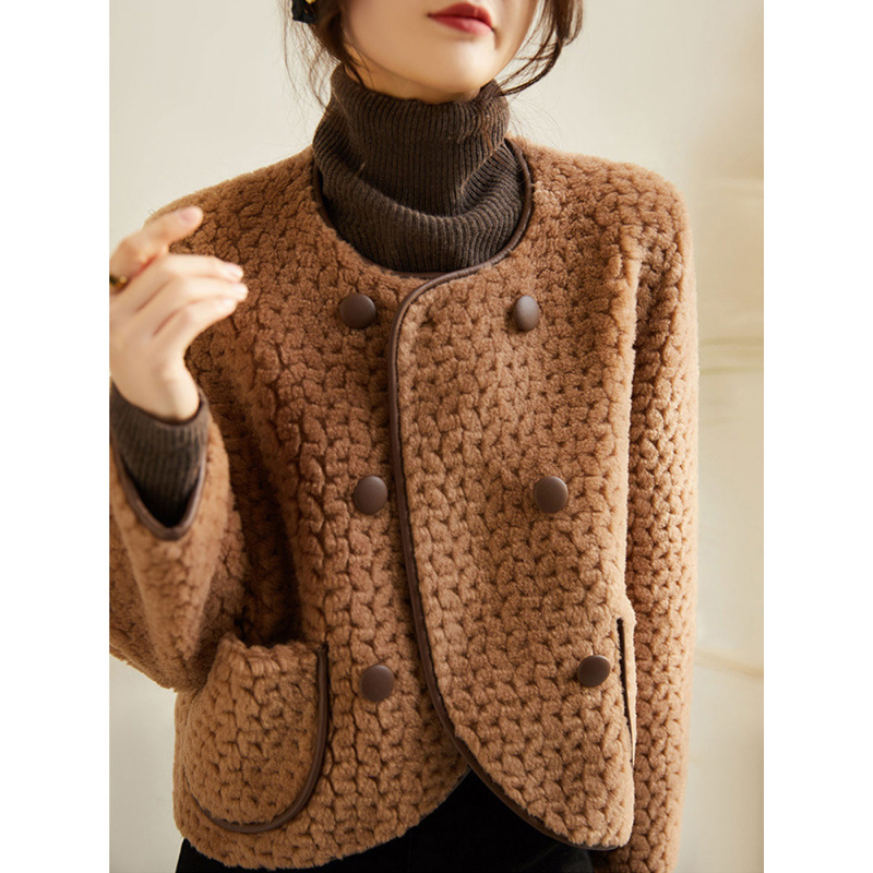 Kele Coco All-Wool Capsules Short Sheepskin Fur Women's Autumn and Winter New Style Small Fragrant Lamb Wool Jacket Kele Coco All-Wool Capsules Short Sheepskin Fur Women's Autumn and Winter New Style Small Fragrant Lamb Wool Jacket