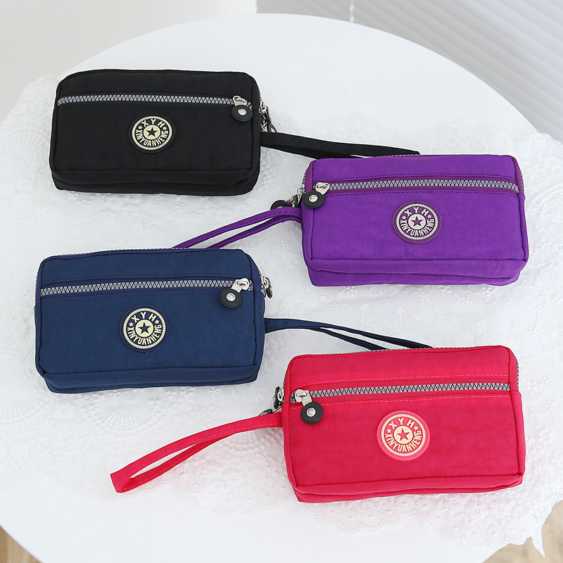 Bolso de mujer con tres cremalleras, modelo 2025, monedero portátil multifuncional, bolso para teléfono móvil, bolso de mujer sencillo y a la moda para mujer de mediana edad