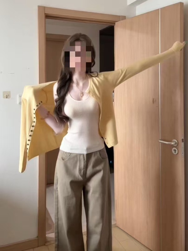独特漂亮的早秋穿搭针织衫上衣女2025新款韩系外搭开衫毛衣外套|undefined
