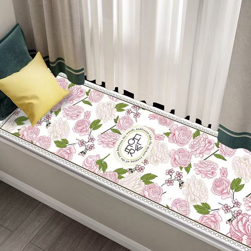 轻奢高级感皮革飘窗防水防油窗台垫子防尘飘窗垫