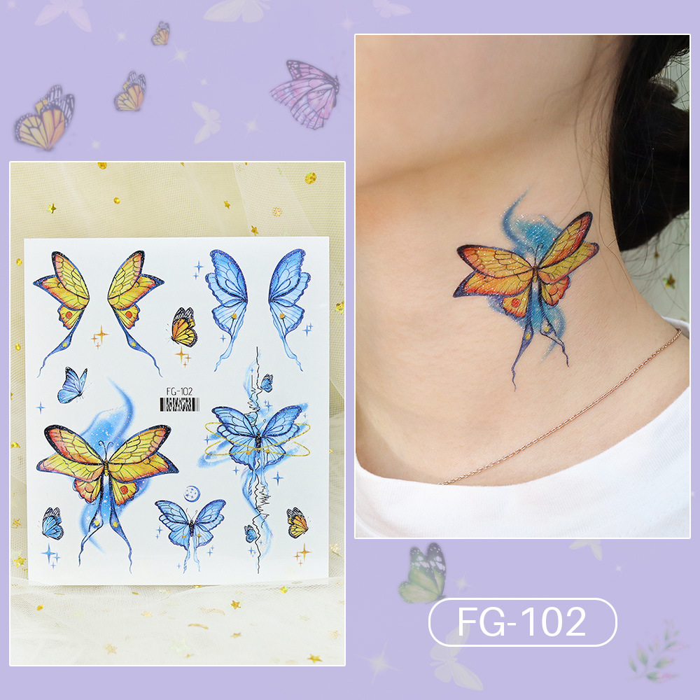 Tatuajes Temporales con Purpurina de Papel de Transferencia de Agua para Cuerpo image 28