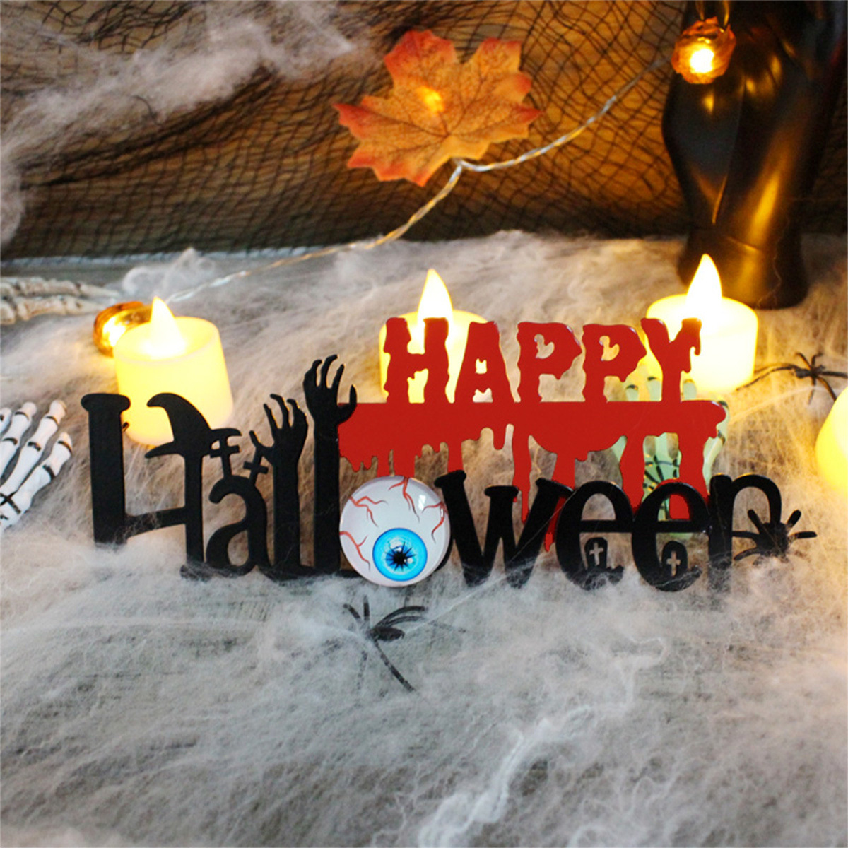   Halloween Halloween Ghost Festival atmosphere decoration card iron insert card horror road guide card