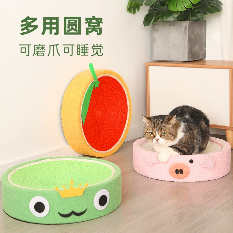 Тедди Бархатная раковина из сизаля для животных Маленькая кошка стойка для скалолазания Сизалевое кошачье гнездо Милая кошачья Когтеточка Доска для домашних животных Игрушки для кошек