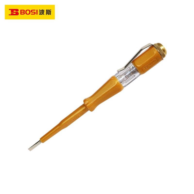 波斯（BOSI）金色测电笔高精度断电测试电笔验电笔汽车漏电检测电