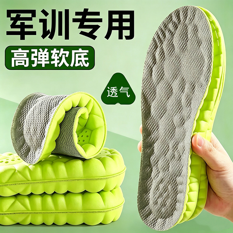 Plantillas militares para entrenamiento, soporte de arco duradero, plantillas deportivas, antiolor, absorbentes del sudor, plantillas transpirables de PU para mujer con tacto suave. image 21