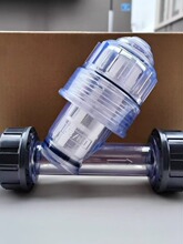 UPVC管道式30/60/90目滤网直插胶粘水处理配件 塑料y型过滤器