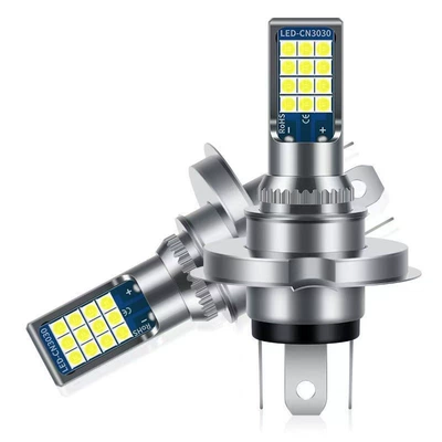 Cross-Border High-Brightness Motorcycle and Electric Vehicle Led Road Lighting Headlight H4 Ba20D P15D White Light Modified Car Light (Motorcycle headlights, headlights) - white-light-three-claws-h4single-price
